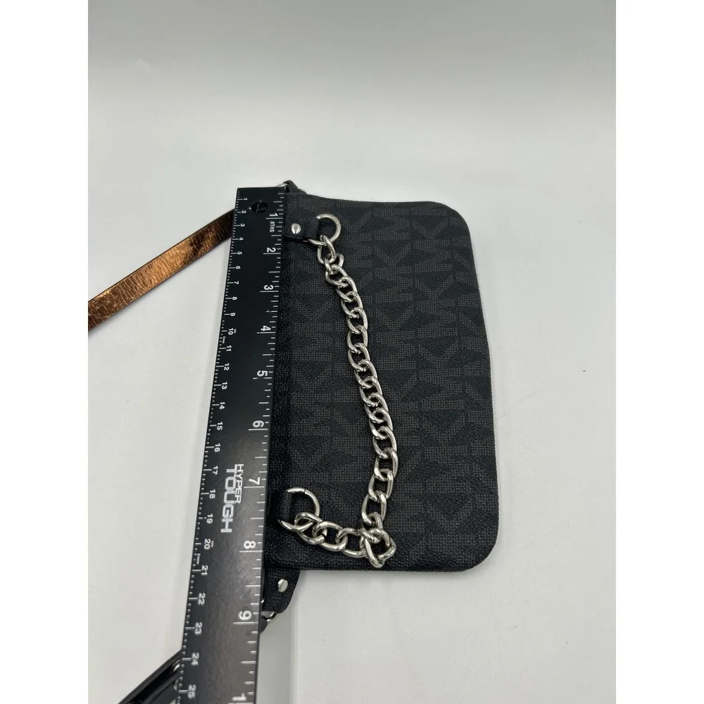 Michael Kors Black Signature Logo Belt Bag Chain Detail 35H1ST9N2B Waist Pack